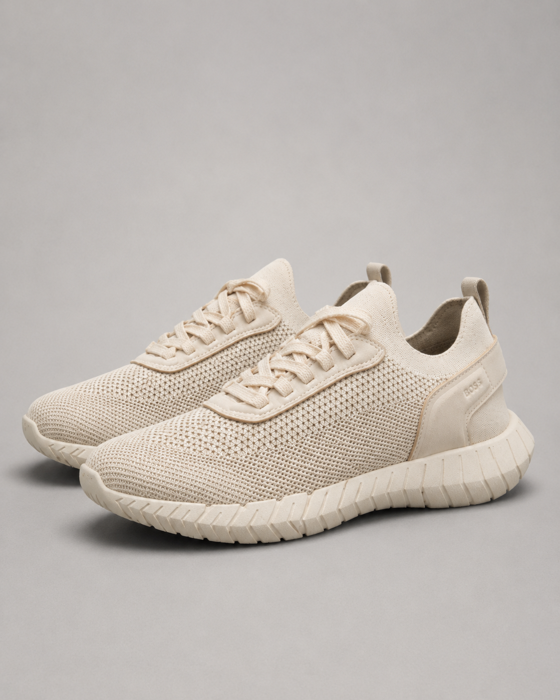 BOSS | Baskets Chaussettes "Knit" Beige Crème