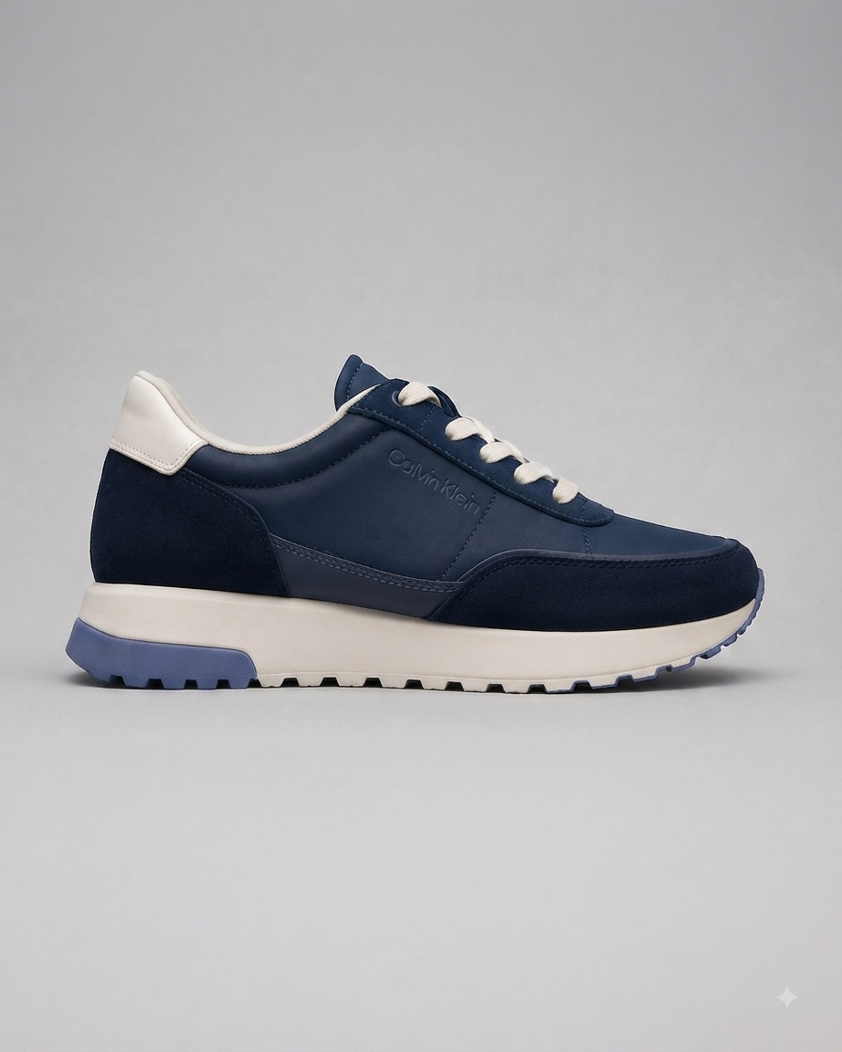 CALVIN KLEIN | Baskets Basses Mixte 'Runner' Vert Forêt