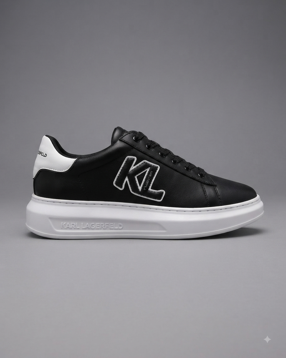 KARL LAGERFELD | Baskets Basses "Kapital" Noires & Blanches