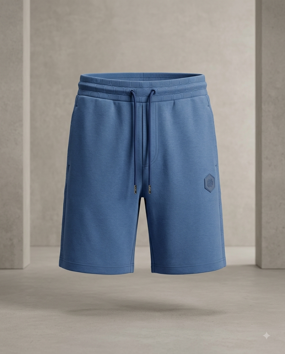 Hugo Boss — Short de Jogging en Molleton à Poches Zippées (Bleu Clair)