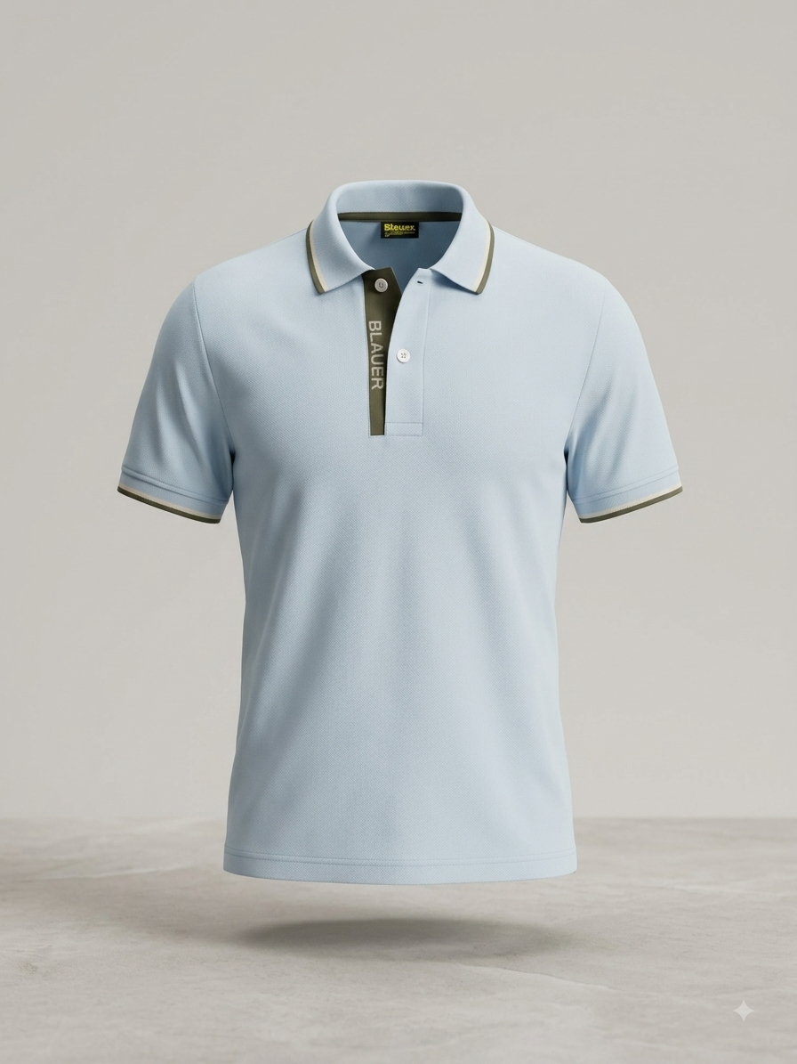 Polo "Signature Monogram" Blanc Optique - Blauer USA